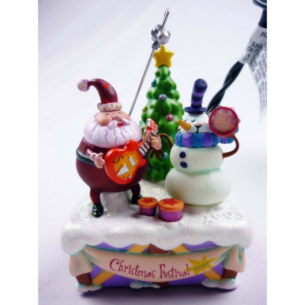Hallmark Keepsake Ornament Play It Again Santa 2003 w/Card Movement Sound NEW
